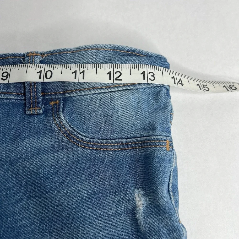 Old Navy Jeans Rockstar Jegging Denim Girls Size 16 Navy Adjustable Waist Cotton
